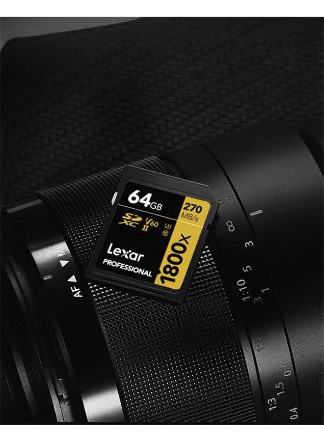 Lexar 64GB Professional 1800x SDXC UHS-II Cards, Up To 270MB/s Read, C10, V60, U1 SD Card - Image 5
