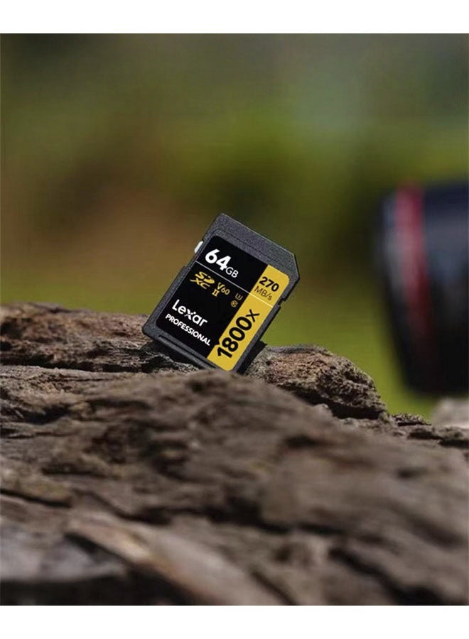 Lexar 64GB Professional 1800x SDXC UHS-II Cards, Up To 270MB/s Read, C10, V60, U1 SD Card - Image 4