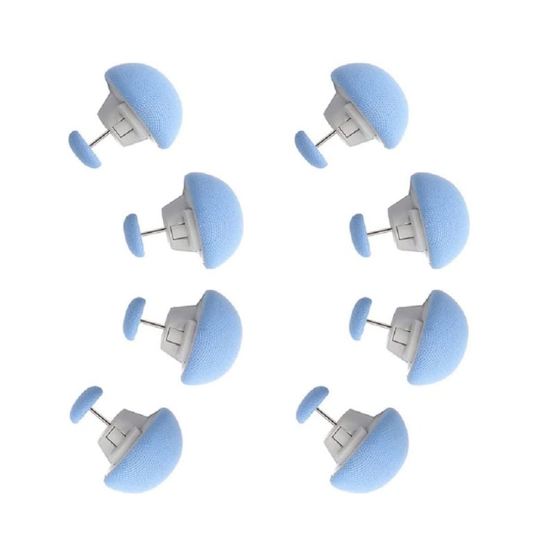 HENIJ HENIJ Multipurpose Duvet Clips Antislip Lightweight Quilt Fixator Set Fasteners for Cushions Curtains Socks with Soft Fabric Cotton Material Pack of 8 Blue  - Image 1