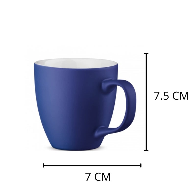 Femora Indian Ceramic Solid Multicoloured Tea Cups, Set of 6, 160 ML - Image 2