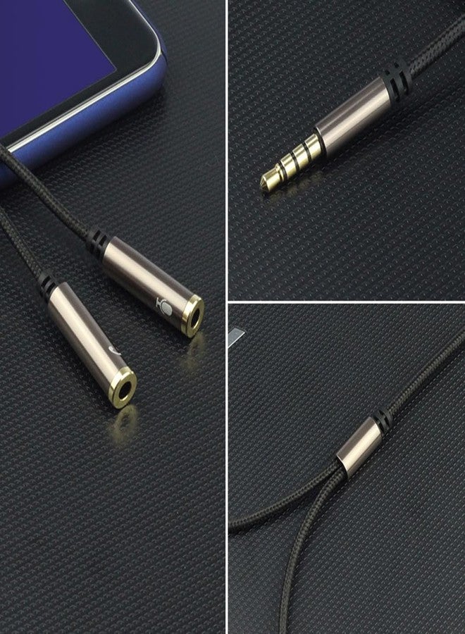 Mepsies Headphone Splitter, 3.5mm Aux Plug to Dual Jack Headphone Mic Adapter, Stereo Audio Microphone Y Splitter Extension Cable for Laptop, Smartphone, Tablet, Headset, Speaker and More - Image 4