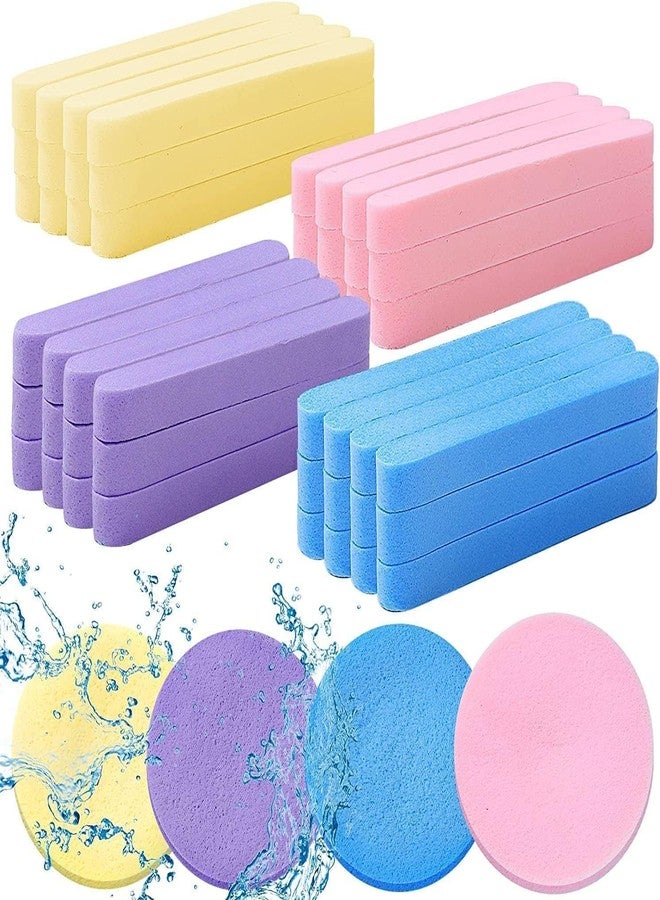 PIHARVA 12 Pack Compressed Facial Sponges For Face Cleansing, Reusable Makeup Remover Sponge Pads, Mini Travel Face Washing Sponges, Soft Cosmetic Cleansing Wipes For Daily Skin Care And Beauty Routine - Image 2