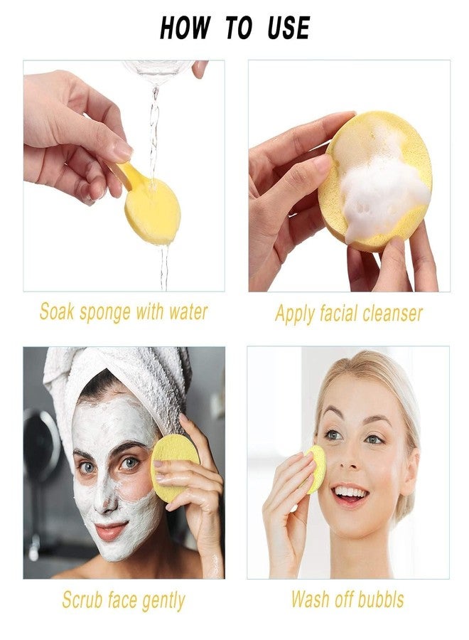 PIHARVA 12 Pack Compressed Facial Sponges For Face Cleansing, Reusable Makeup Remover Sponge Pads, Mini Travel Face Washing Sponges, Soft Cosmetic Cleansing Wipes For Daily Skin Care And Beauty Routine - Image 4