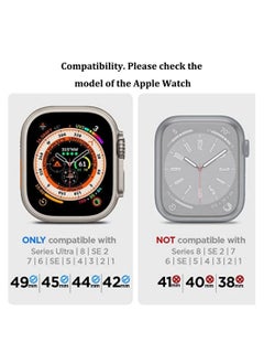 Spigen Apple Watch DuraPro Flex Trail Loop Band for Ultra 49mm, Series 8/7 45mm, Series SE2/6/SE/5/4 44mm and Series 3/2/1 42mm Adjustable Solo Loop Band Strap Blue/Gray  - Image 2