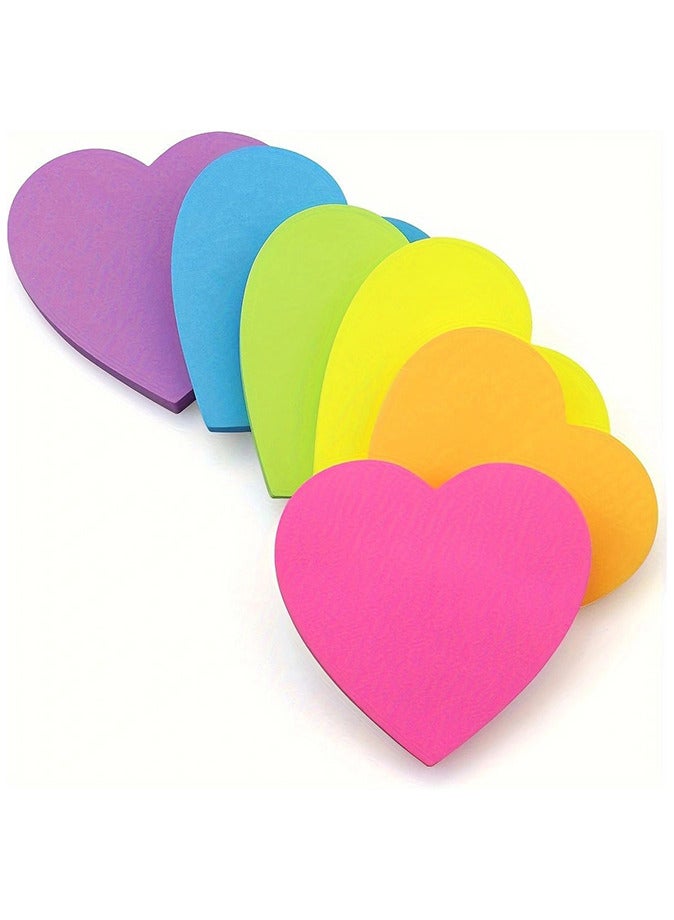 Generic Heart Sticky Notes Folder 180 sheets Multicolour  - Image 1