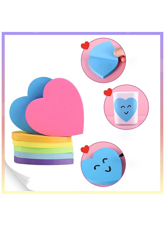 Generic Heart Sticky Notes Folder 180 sheets Multicolour  - Image 5