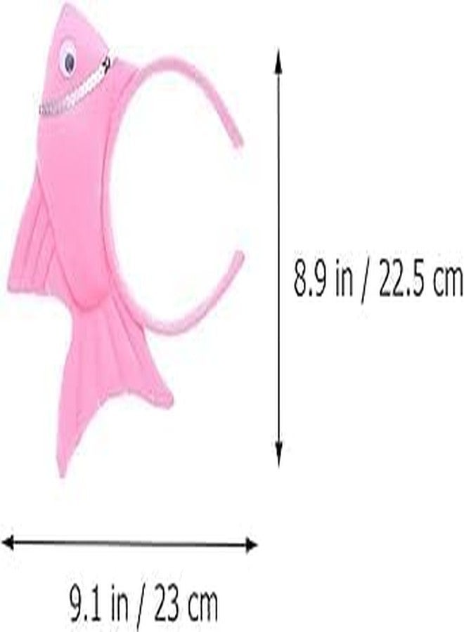 Rosojodg إكسسوارات عصابة رأس لحفلات الهالوين من Rosojodg Blue Fish Goldfish Marine Life Sea Animal Costume Party، وعصابات رأس أنيقة للنساء، وعصابات رأس واسعة للشعر للنساء - Image 2