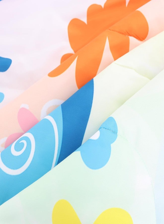 FUYEUN Rainbow Comforter Sets Twin Size Cartoon Floral Frogs Bedding Set for Girls Kids Children Boys Butterfly Flowers Bees Insects Cute Kawaii Quilt 1 Comforter + 1 Pillow Case - Image 5