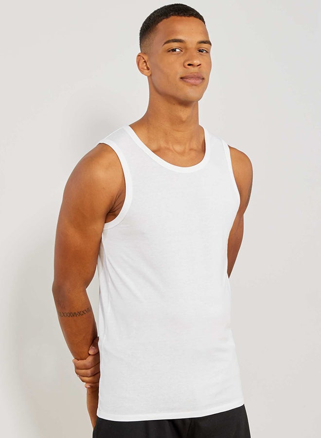 Plain sleeveless pyjama top