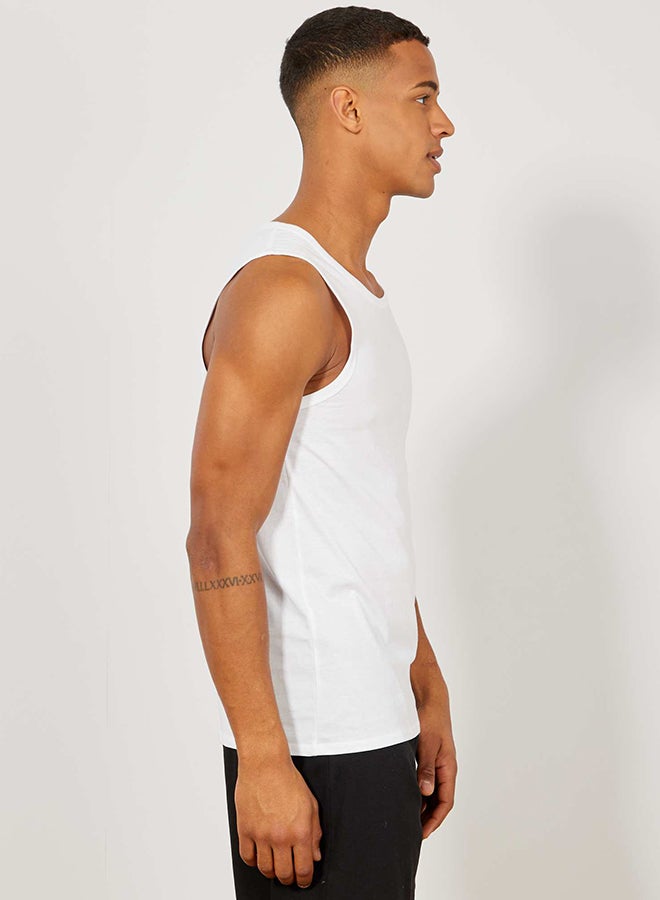 Plain sleeveless pyjama top