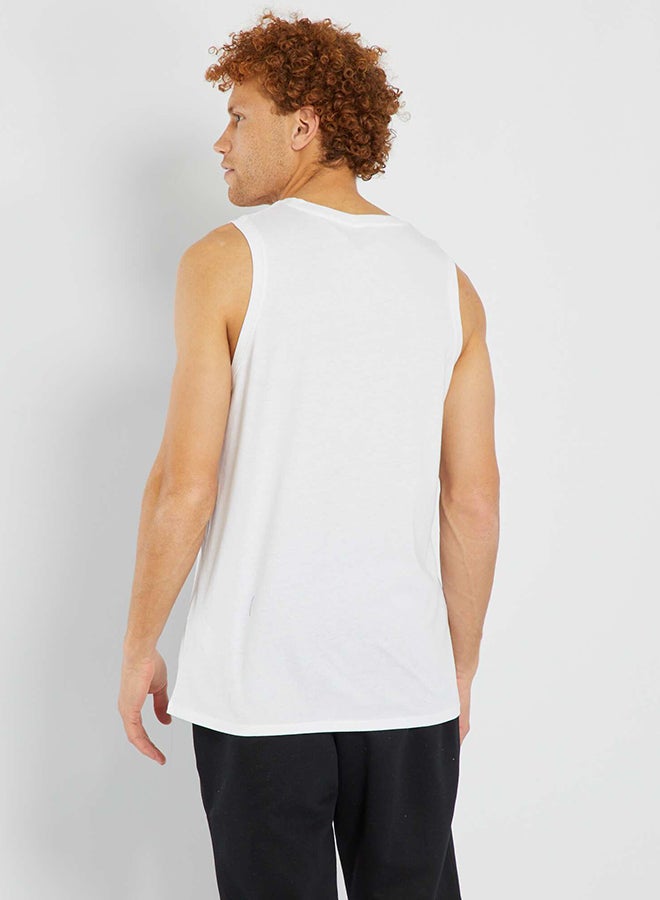 Plain sleeveless pyjama top