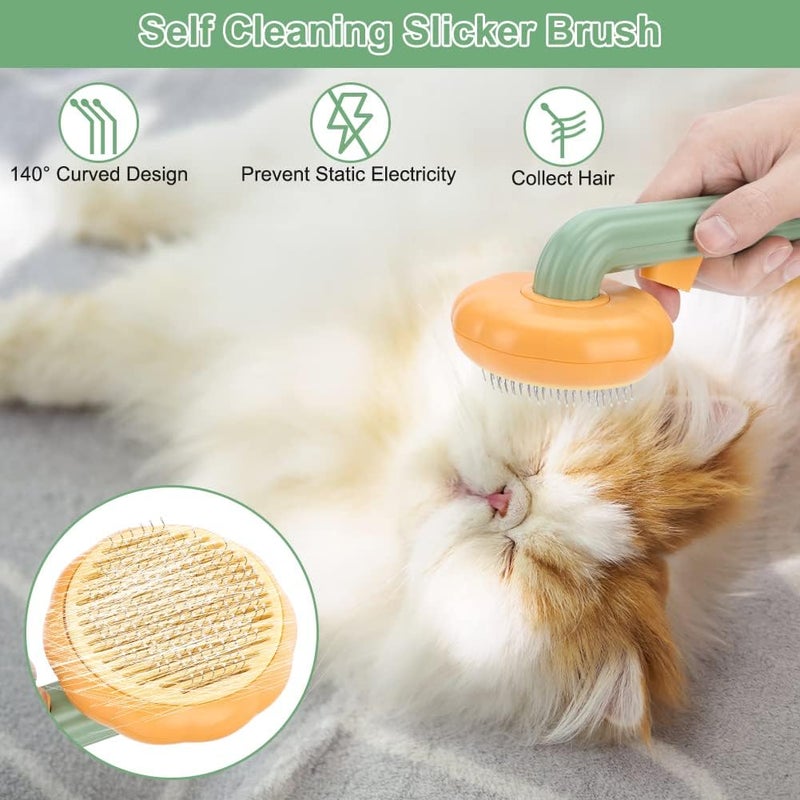EXOFLY Self Cleaning Slicker Brush, Pet Grooming Shedding Brush for Dogs and Cats - Easy to Remove Loose Undercoat, Pet Massaging Tool Suitable for Pets with Long or Short Hair - Image 3