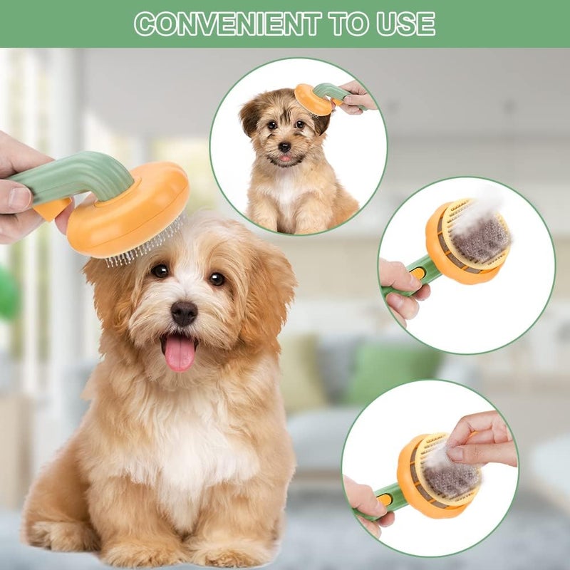 EXOFLY Self Cleaning Slicker Brush, Pet Grooming Shedding Brush for Dogs and Cats - Easy to Remove Loose Undercoat, Pet Massaging Tool Suitable for Pets with Long or Short Hair - Image 4