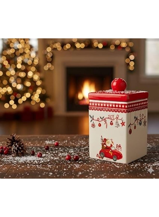 Luxury Christmas Sugar & Spice Organizer – Multi-Purpose Airtight Storage Jar with Elegant Festive Design – Perfect for Sugar, Spices & Small Sweets (FO) - Image 4