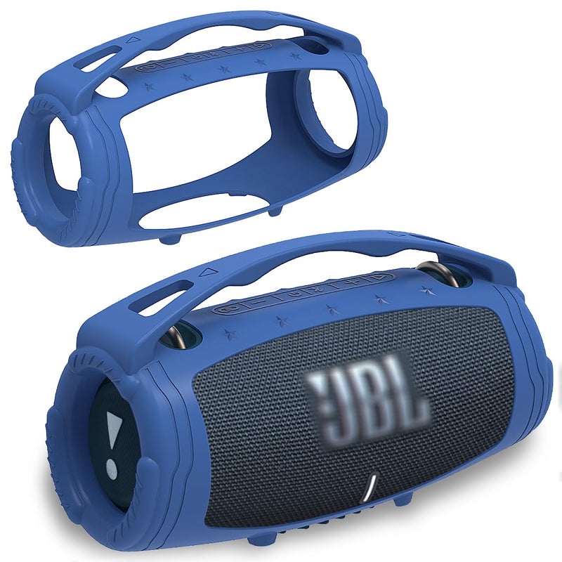 JCHPINE Silicone Cover Case for JBL Xtreme 3 Portable Bluetooth Speaker, Protective Skin Holder for JBL Xtreme 3 Portable Bluetooth Speaker Accessories (Only Case)(Blue) - Image 1