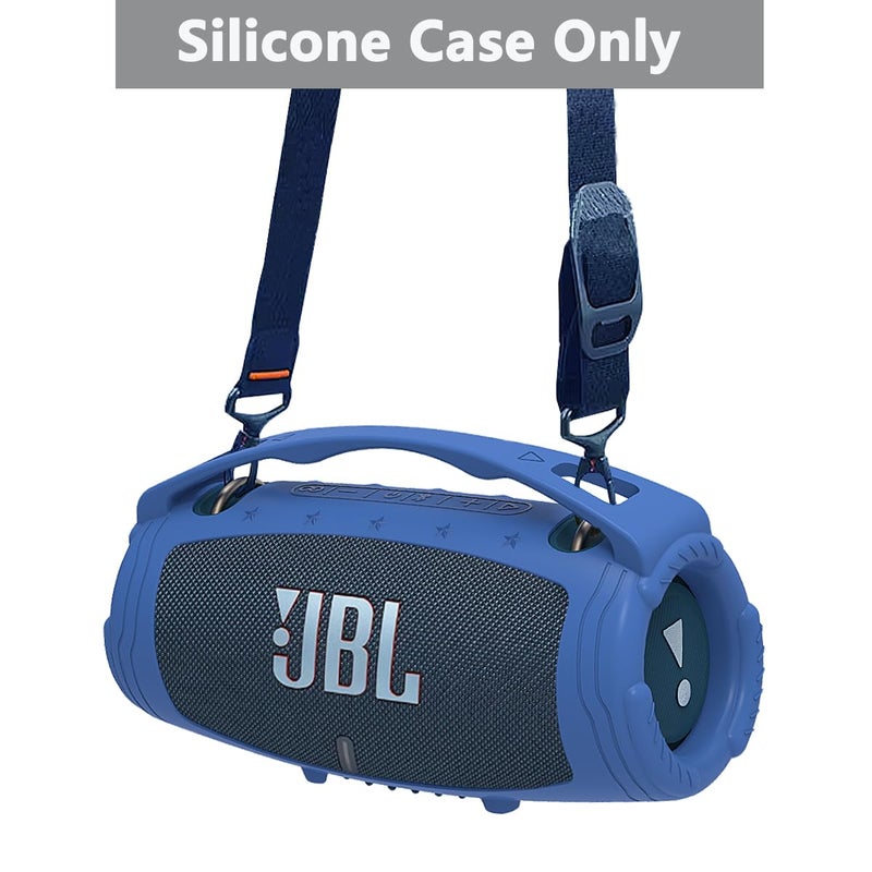 JCHPINE Silicone Cover Case for JBL Xtreme 3 Portable Bluetooth Speaker, Protective Skin Holder for JBL Xtreme 3 Portable Bluetooth Speaker Accessories (Only Case)(Blue) - Image 2