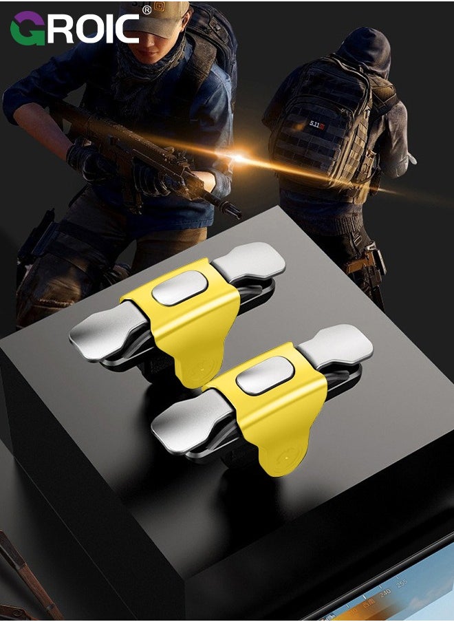 GROIC PUBG Mobile Triggers Combo, L2R2 4 Triggers Mobile Phone Controller for PUBG/Fortnite/Call of Duty/Rules of Survival, Aim & Fire Trigger for iPhone & Android Phones  - Image 2