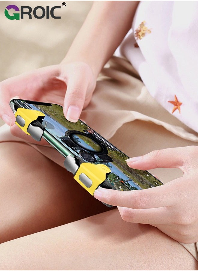 PUBG Mobile Triggers Combo, L2R2 4 Triggers Mobile Phone Controller for PUBG/Fortnite/Call of Duty/Rules of Survival, Aim & Fire Trigger for iPhone & Android Phones