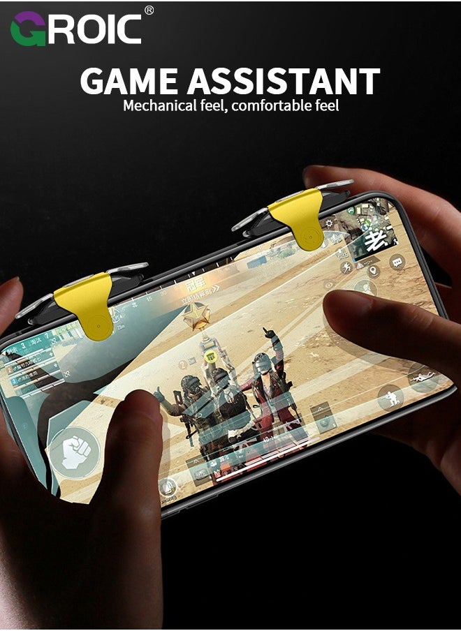 GROIC PUBG Mobile Triggers Combo, L2R2 4 Triggers Mobile Phone Controller for PUBG/Fortnite/Call of Duty/Rules of Survival, Aim & Fire Trigger for iPhone & Android Phones  - Image 3
