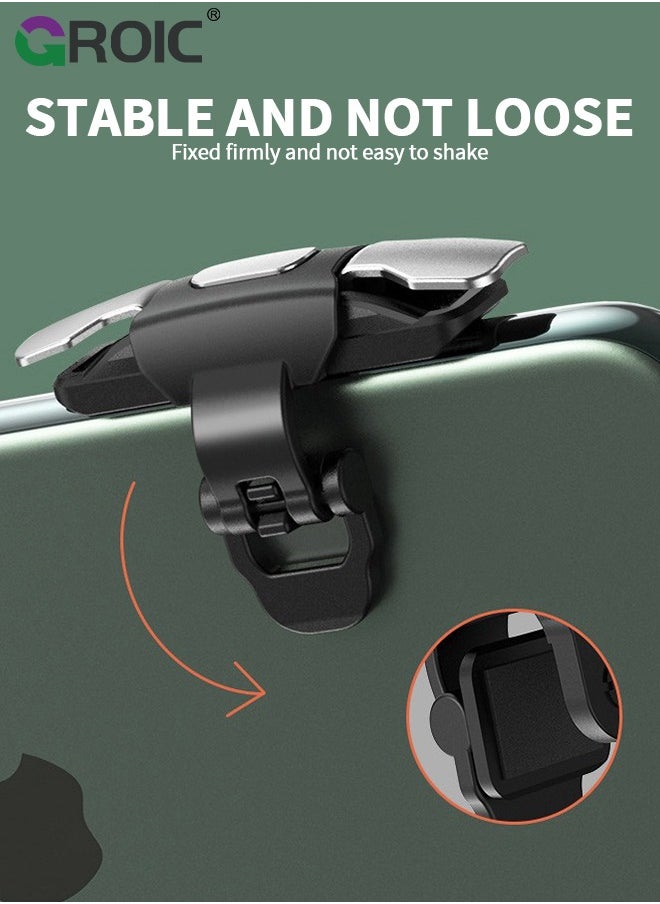 GROIC PUBG Mobile Triggers Combo, L2R2 4 Triggers Mobile Phone Controller for PUBG/Fortnite/Call of Duty/Rules of Survival, Aim & Fire Trigger for iPhone & Android Phones  - Image 5