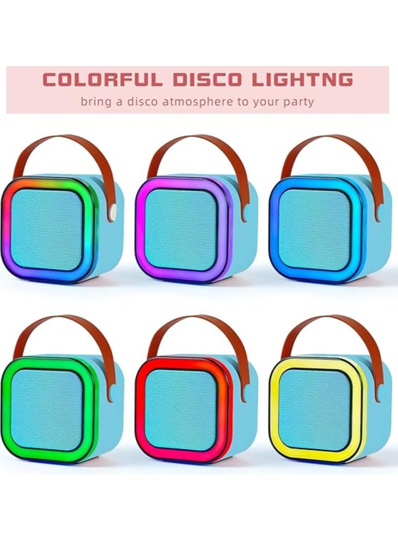 آلة كاريوكي M012 للبالغين والأطفال، محمولة مع 2 ميكروفونات بلوتوث لاسلكية، أفضل اجتماعات هدية عيد ميلاد، حفلات مع مقبض حمل/صدى/قص صوتي - Image 3