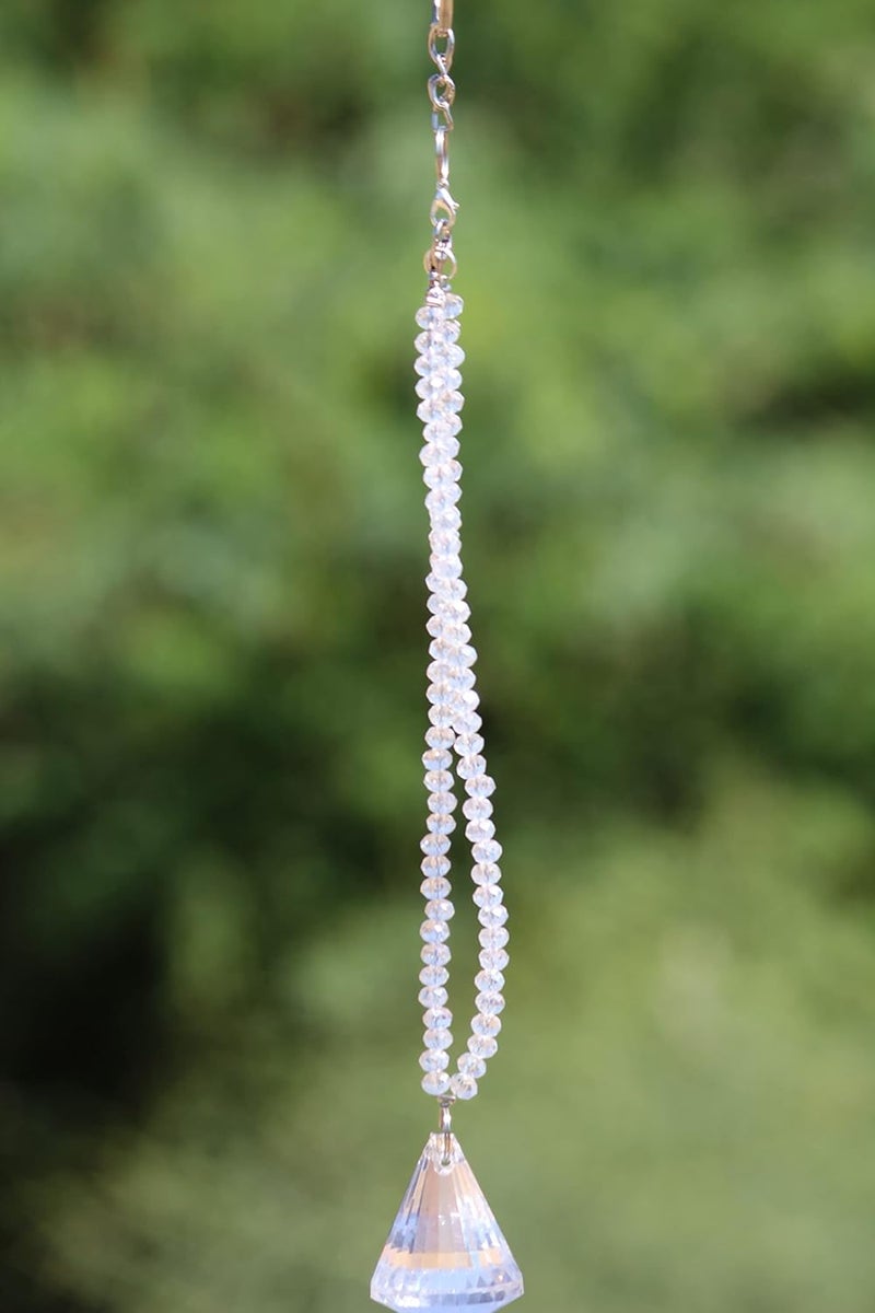 Light Wave Beautiful Sparkling Crystal Rainbow Sun-Catcher Ball Prism Pendant Hanging, Window, Garden, Balcony Hanging Ornament, Car Hanging (Model 10) - Image 2