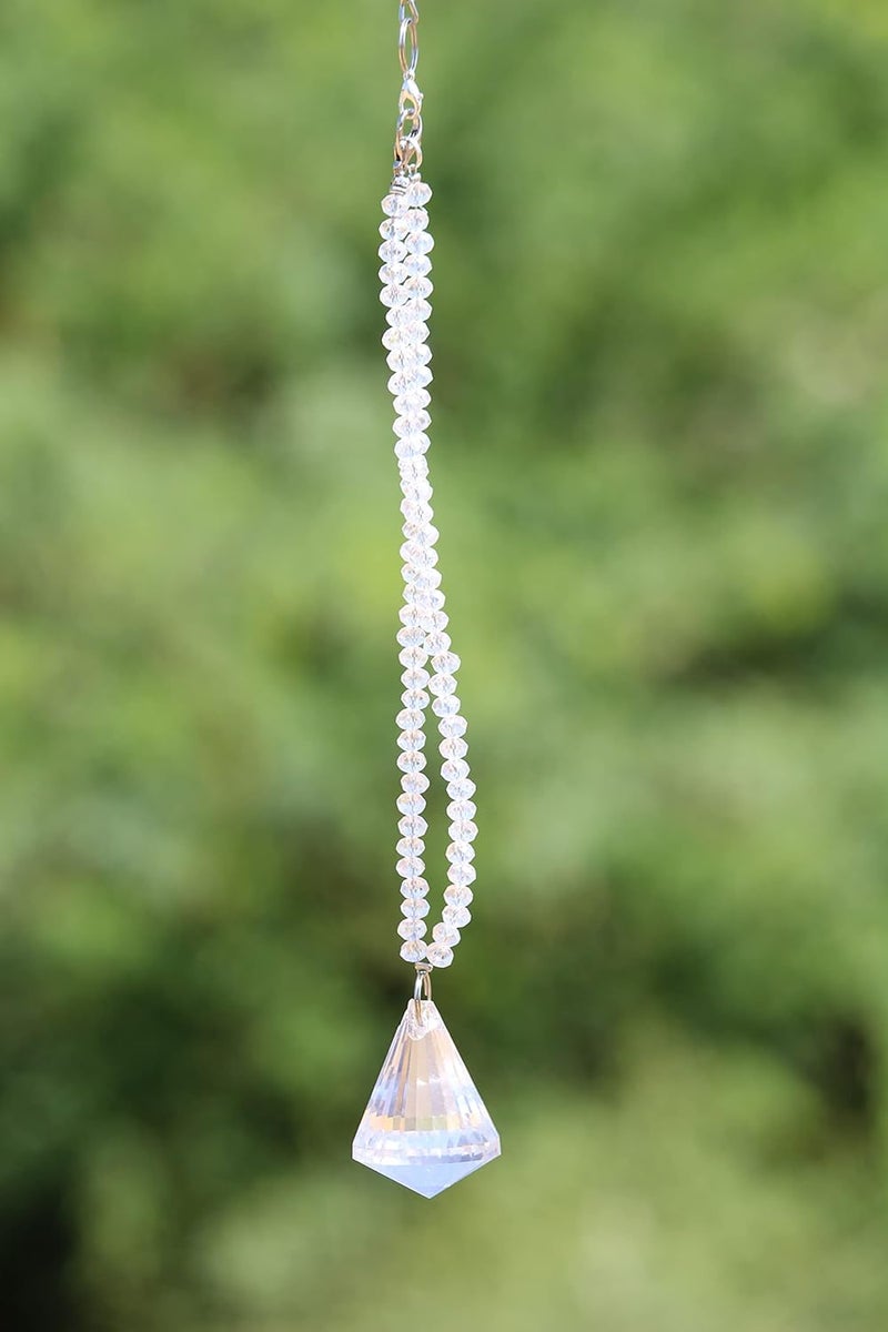 Light Wave Beautiful Sparkling Crystal Rainbow Sun-Catcher Ball Prism Pendant Hanging, Window, Garden, Balcony Hanging Ornament, Car Hanging (Model 10) - Image 1