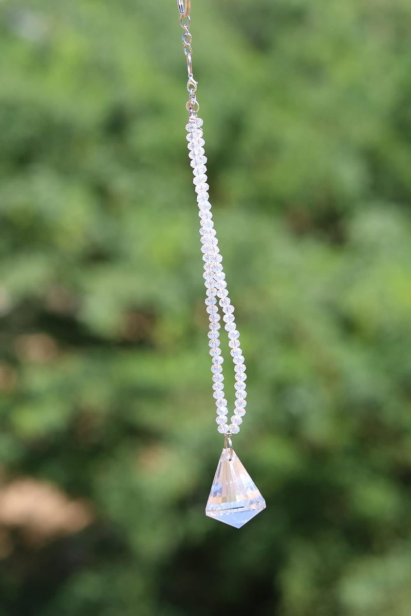 Light Wave Beautiful Sparkling Crystal Rainbow Sun-Catcher Ball Prism Pendant Hanging, Window, Garden, Balcony Hanging Ornament, Car Hanging (Model 10) - Image 3