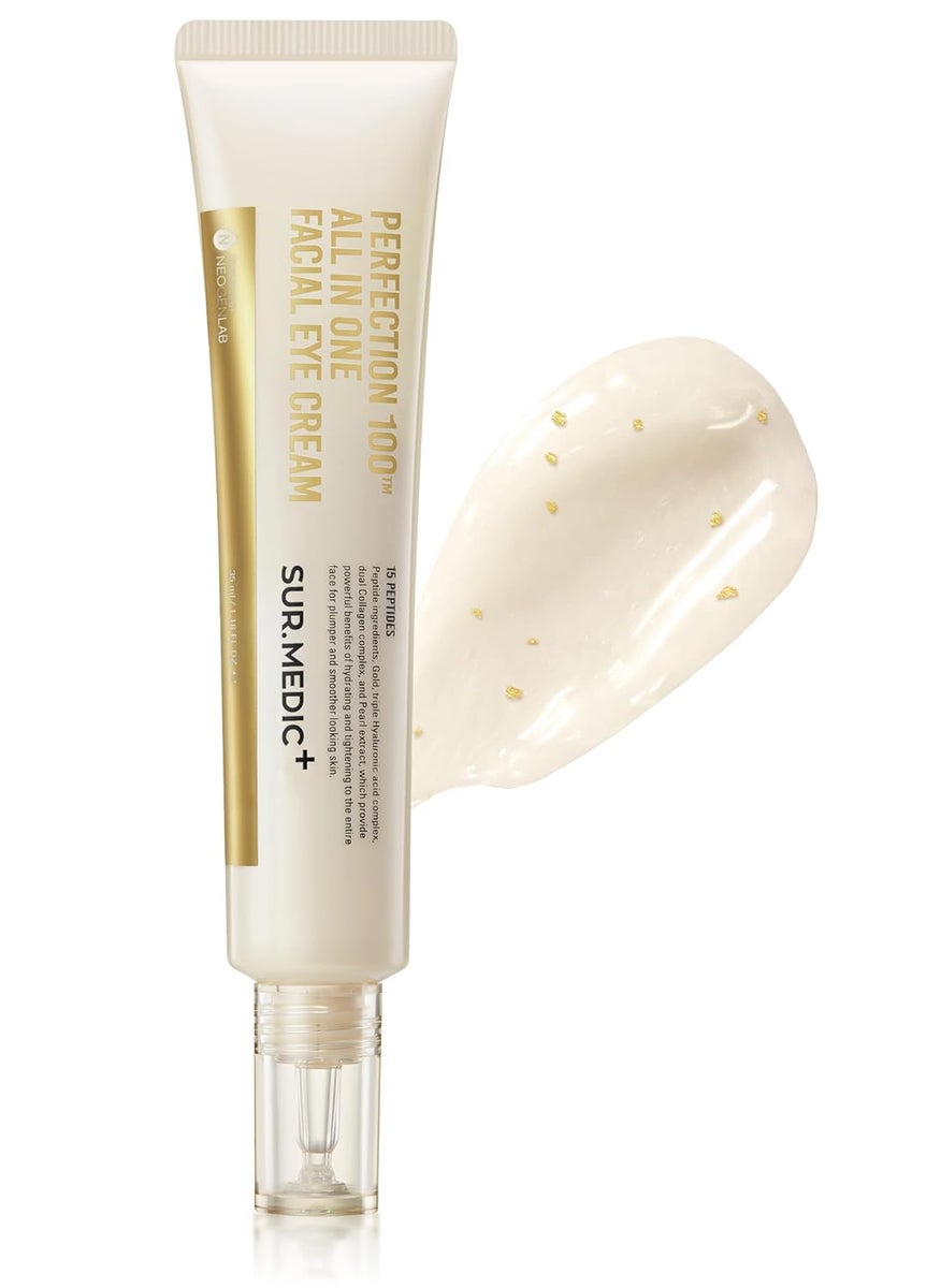SUR.MEDIC+ 24K Gold Perfection All In One Cream for Face  Eye with Hyaluronic Acid Panthenol and 24 Gold 118 oz 