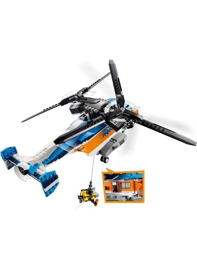 LEGO Creator 3in1 Twin Rotor Helicopter 31096 Building Kit (569 Pieces)