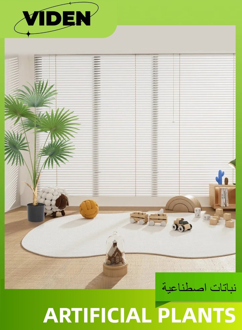 Viden 120 CM Artificial Tree Fake Flower Pot Fake Tree Decorative Green Belt Realistic Palmetto Plastic Basin Home Decoration Office Indoor Outdoor Balcony Living Room  - Image 2