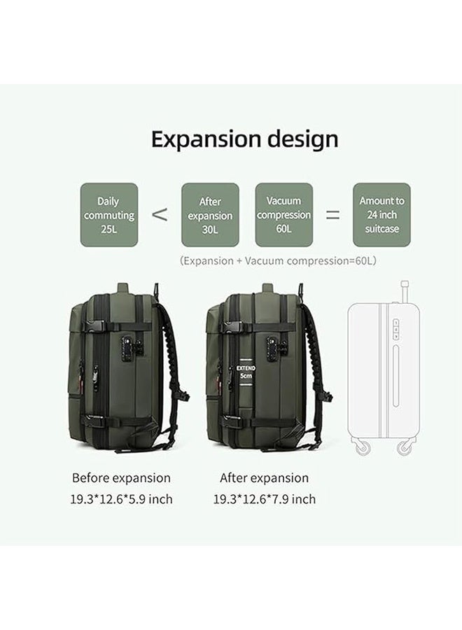 Generic Black Backpack Vacuum, 60l Travel Backpack, Anti Theft Backpack With Vacuum Pump,Air Travel Bag,Fr Sports Travel Outdoor Business Trip Work Black  - Image 3