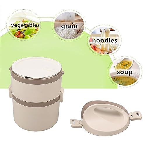 KRESHU Japanese Style 2-Layer Bento Lunch Tiffin Box | 304 Premium Stainless Steel Material | Leak-Proof High Insulated Food Container for School Kids/College Student/Office (1800ml, Pack of 1) - Image 2