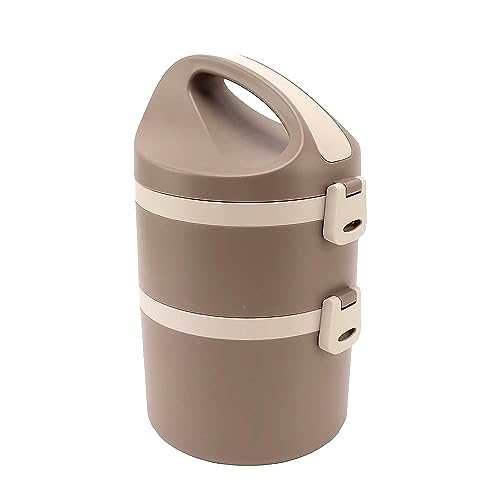 KRESHU Japanese Style 2-Layer Bento Lunch Tiffin Box | 304 Premium Stainless Steel Material | Leak-Proof High Insulated Food Container for School Kids/College Student/Office (1800ml, Pack of 1) - Image 1