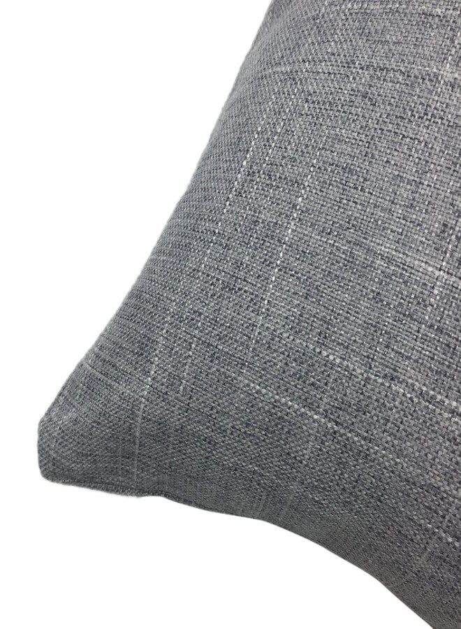 YOUR SMILE Solid Color Oblong Rectangle Decorative Cotton Linen Throw Pillow Case Cushion Cover Pillowcase for Couch Sofa Bed,12 x 20 Inches,Grey - Image 4