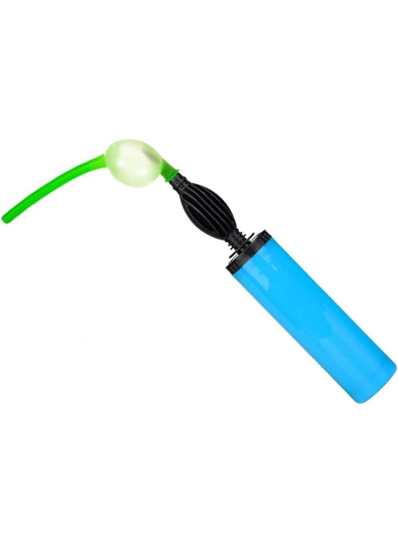 1 x Blue Balloon Pump,Inflator Balloon Pump Hand for Balloon Arch Kit,Confetti Foil,Party Balloons,Double Action Inflator for Fitness,Yoga Ball - Image 1