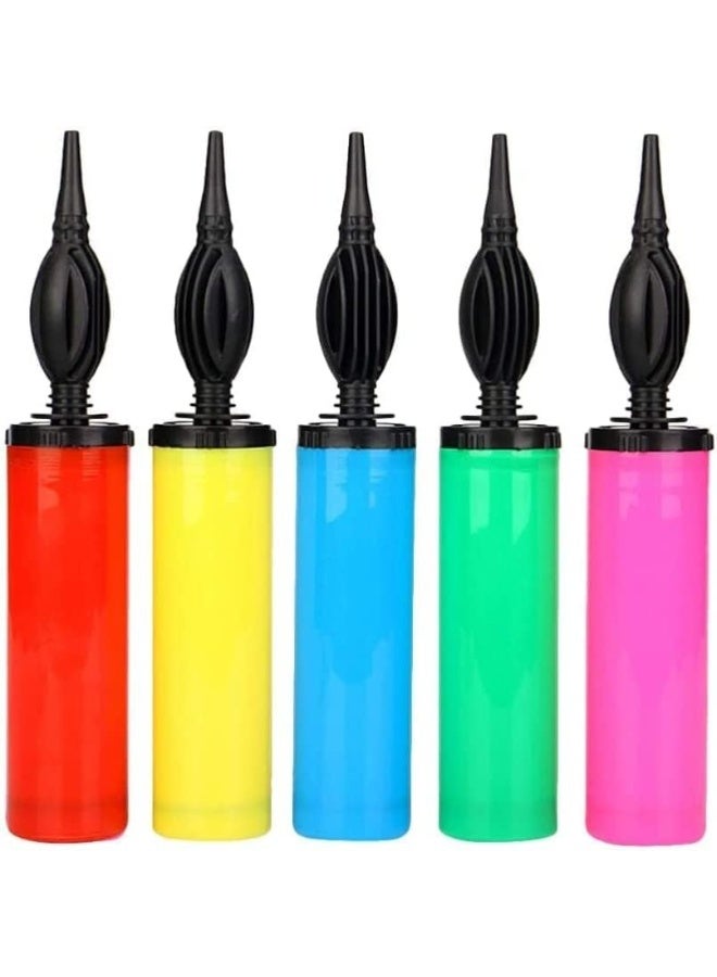 1 x Blue Balloon Pump,Inflator Balloon Pump Hand for Balloon Arch Kit,Confetti Foil,Party Balloons,Double Action Inflator for Fitness,Yoga Ball - Image 2