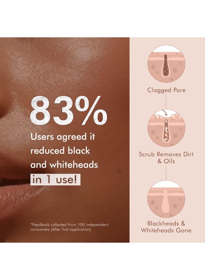 إم كافيين مقشر للوجه بخلاصة القهوة والبسكويت لتنقية المسام | يزيل الرؤوس السوداء، ويزيل السموم، ويقشر الجلد الميت | 4.5% مقشرات - الجوز، القهوة، الفحم، الطين | مقشر لبشرة متوهجة للنساء والرجال - 100 غرام - Image 4