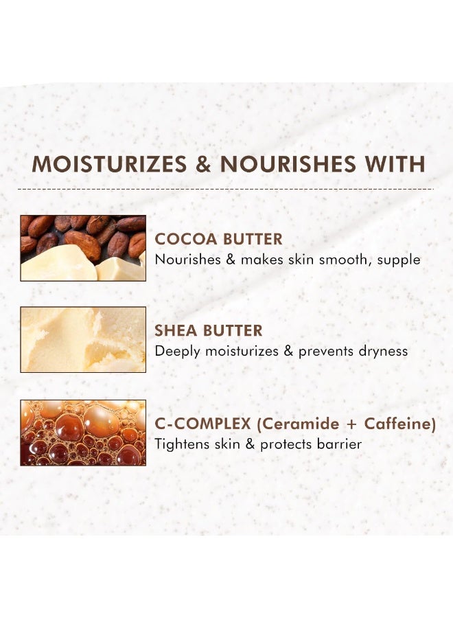 إم كافيين مقشر للوجه بخلاصة القهوة والبسكويت لتنقية المسام | يزيل الرؤوس السوداء، ويزيل السموم، ويقشر الجلد الميت | 4.5% مقشرات - الجوز، القهوة، الفحم، الطين | مقشر لبشرة متوهجة للنساء والرجال - 100 غرام - Image 2