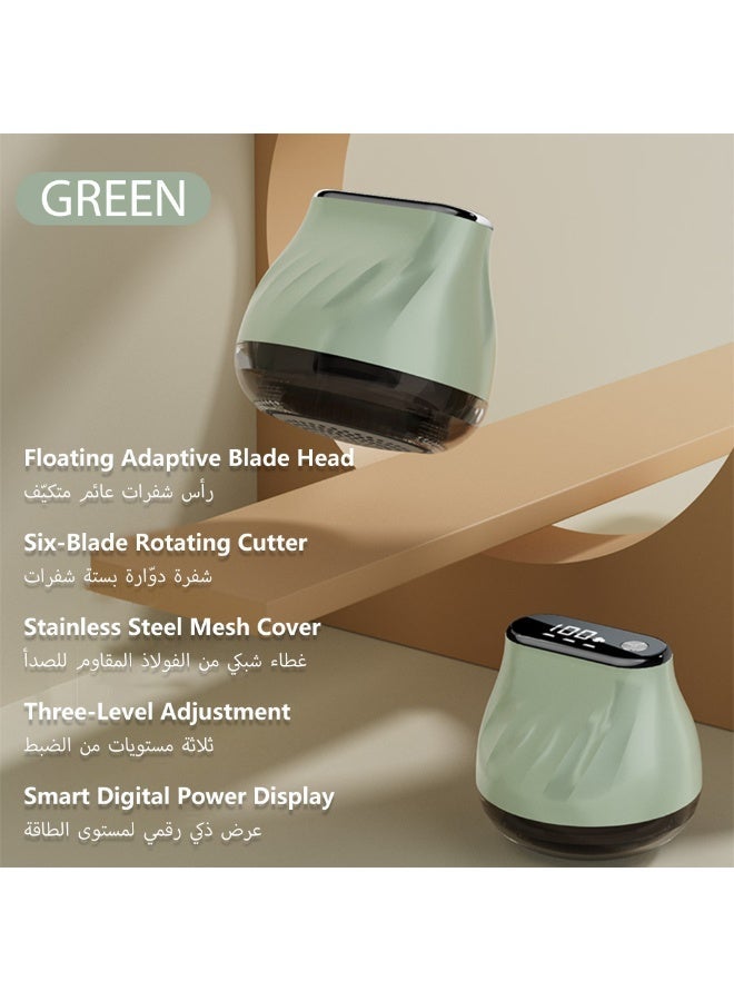 Interstella Fabric Shaver & Lint Remover, Powerful 6-Blade Lint and Pill Remover with Digital Display, 3-Speed Control, Safe Lock, USB-C Fast Charging, Rechargeable, For Clothes, Sweaters, Blankets, Sofa & Upholstery - Image 2