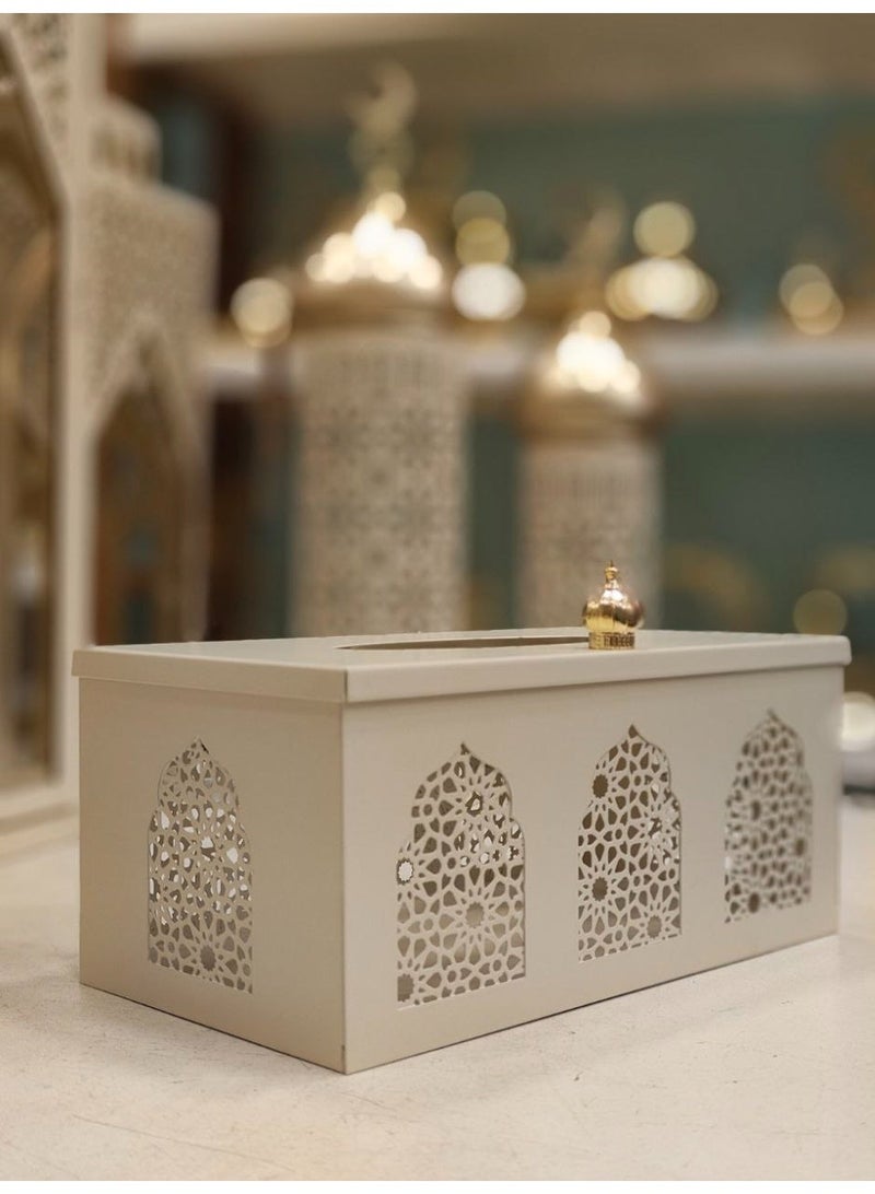 NAMA Islamic metal tissue box 23*13cm for Ramadan - Image 2