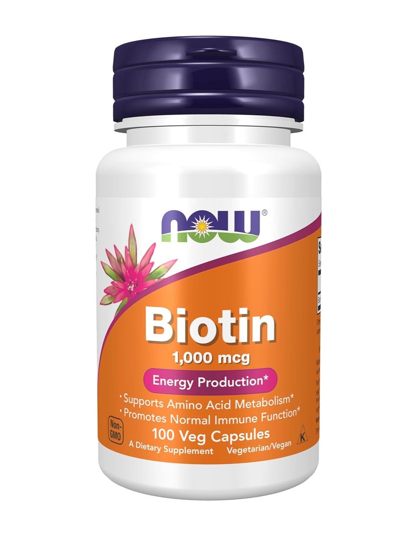 now Biotin 1000 mcg 100 Capsules