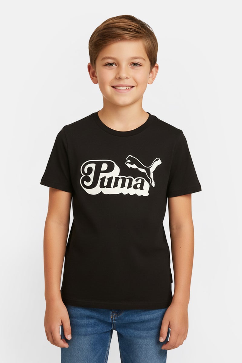 PUMA Kids Boy Sportswear Fit Short Sleeve Training T-Shirt, Black - Image 1