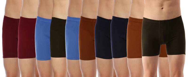 Dollar Lehar Mens Combed Cotton Trunk - Pack of 10 - Actual Colour May Vary - Image 1