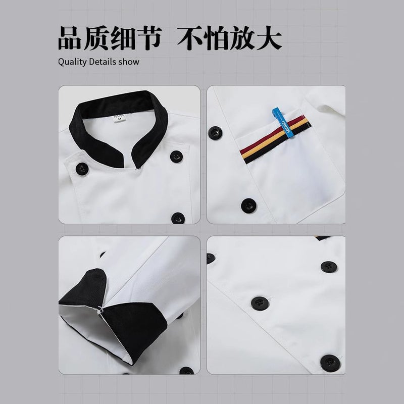 Summer Breathable Chef Overalls Short-Sleeved Kitchen Clothing Men'S Waterproof Breathable Catering Women'S Restaurant Professional Chef - Image 5