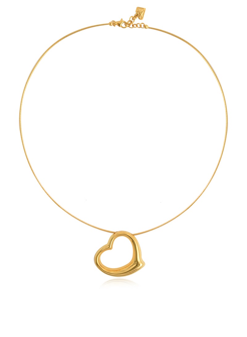 BAFLEH JEWELLERY A Heart Captured in Gold  Elegant 21K Gold Necklace  - Image 1