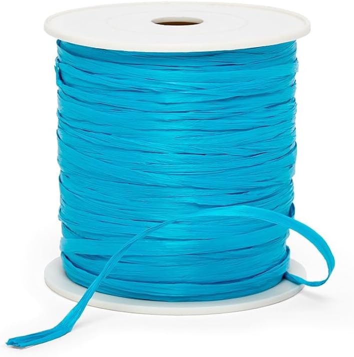 1/4" Turquoise Matte Raffia Ribbon