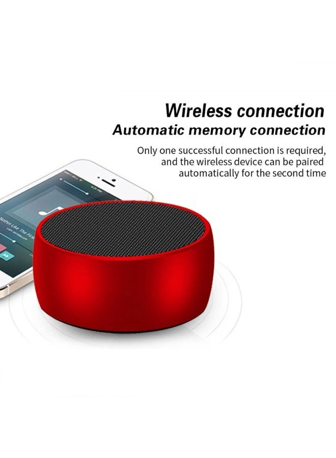 NIBEMINENT Mini Portable Wireless Blutooth Speaker With Buckle Red - Image 3