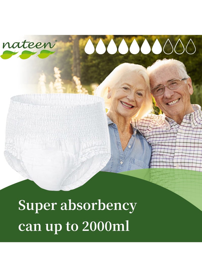 nateen - Nateen Hospeen Adult Diaper, Period Pants, Extra-Large, Waist Night Unisex Pull Ups, Panty Style Sanitary Pads For Women, Super Soft Fit, Size 100-160 Cm- 10 Count - Image 1