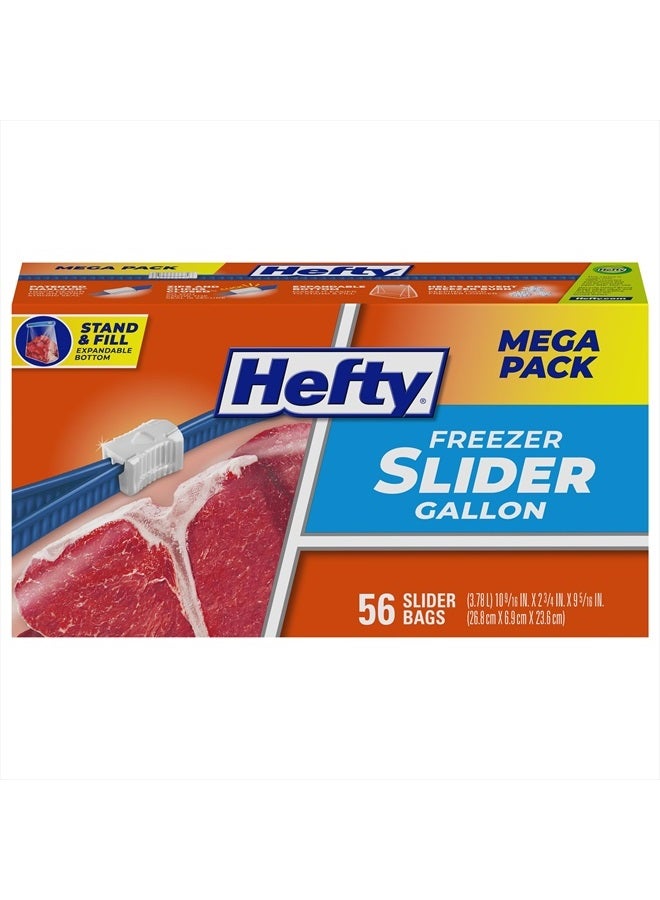 Hefty Slider Freezer Storage Bags, Gallon Size, 56 Count - Image 1
